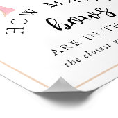 ポッシュピンクいくつ弓ベビーシャワーゲーム ポスター (角)