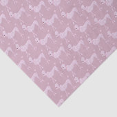 ポッシュピンクパープルプードルドッグパターン 薄葉紙 (詳細)