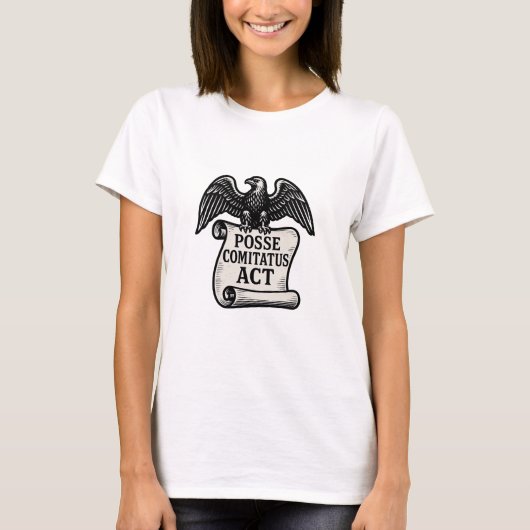 ポッセ・コミタタス法鷲スクロール Tシャツ (正面)