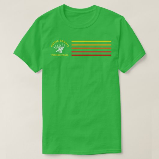 ポッターカウンティペンシルバニアディアー Tシャツ (デザイン正面)