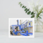 ポッターズフィッシュボートはがき ポストカード (スタンド正面)