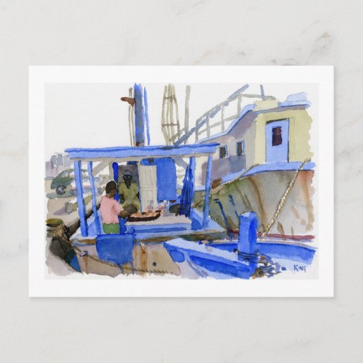 ポッターズフィッシュボートはがき ポストカード (正面)