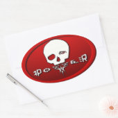 ポッツァレッド 楕円形シール (封筒)