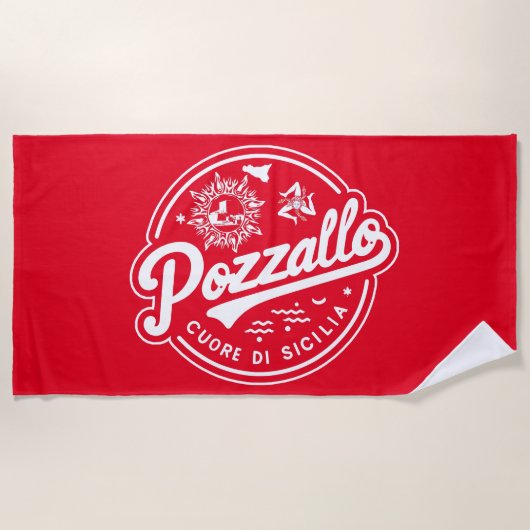 ポッツァロクオーレディシリア ビーチタオル (正面)