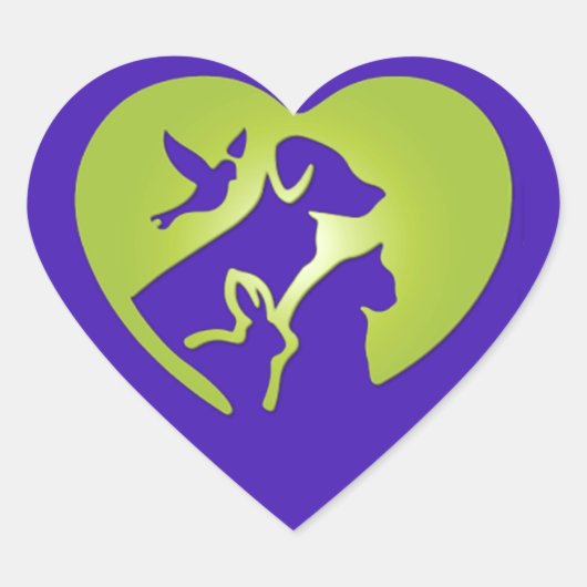 ポッツタウンペッツスタウン心ステッカー ハートシール (正面)