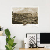 ポッツビル， PAパノラママップ – 1922 ポスター (ホームオフィス)