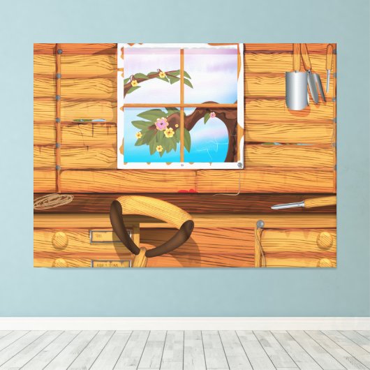 ポッティング小屋 キャンバスプリント (インサイチュ (ウッドフロア))