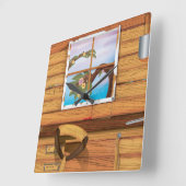 ポッティング小屋 スクエア壁時計 (傾斜)