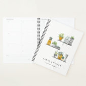 ポッテエレガントッドハウスプラントウォーターカラーボタニカル プランナー手帳 (ディスプレー)