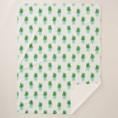 ポッテサンセビリアスネークプラントプリント シェルパブランケット (正面)