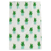 ポッテサンセビリアスネークプラントプリント ミディアムペーパーバッグ (正面)