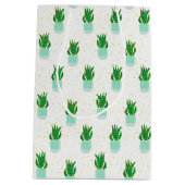 ポッテサンセビリアスネークプラントプリント ミディアムペーパーバッグ (裏面)