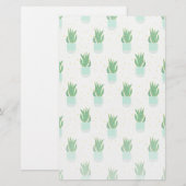 ポッテサンセビリアスネークプラントプリント 便箋 (正面/裏面)