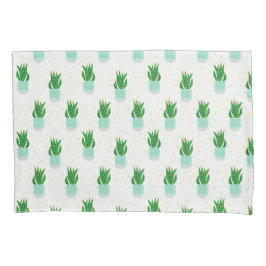 ポッテサンセビリアスネークプラントプリント 枕カバー