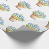 ポッテッドウォーターカラーパンジー ラッピングペーパー (角)