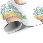 ポッテッドウォーターカラーパンジー ラッピングペーパー (ロールコーナー)