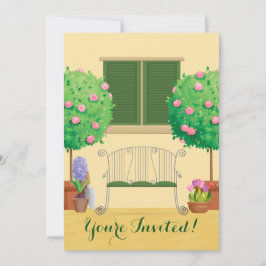 ポッテッドガーデンとベンチファミリー懇親会招待状 招待状