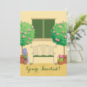 ポッテッドガーデンとベンチファミリー懇親会招待状 招待状 (スタンド正面)