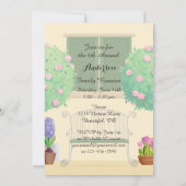 ポッテッドガーデンとベンチファミリー懇親会招待状 招待状 (裏面)