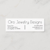 ポッテッドサボテンと多肉植物ボホラインアートパターン スキニー名刺 (裏面)