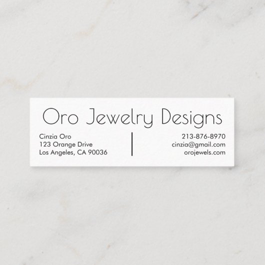 ポッテッドサボテンと多肉植物ボホラインアートパターン スキニー名刺 (裏面)