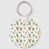 ポッテッドサボテンの白 キーホルダー (裏面)