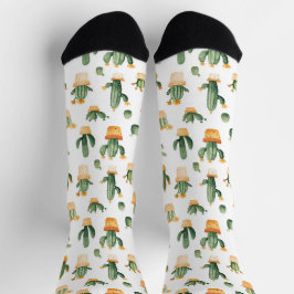 ポッテッドサボテンの白 ソックス