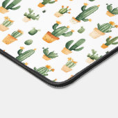 ポッテッドサボテンの白 デスクマット (コーナー)