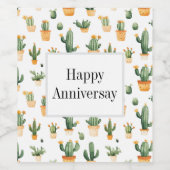 ポッテッドサボテンの白 ワインラベル (シングルラベル)