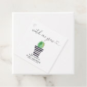 ポッテッドサボテン私が赤ちゃんシャワーメッセージカードを成長するのを見る フェイバータグ (インサイチュ)