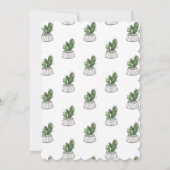 ポッテッドサボテン赤ちゃんシャワー招待状 招待状 (裏面)