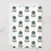 ポッテッドサボテン赤ちゃんシャワー招待状 招待状 (裏面)