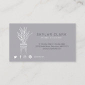 ポッテッドハウスプラントホームステージンググレー 名刺 (裏面)