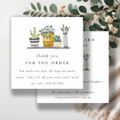 ポッテッドハウスプラントボタニカルご注文 スクエア名刺