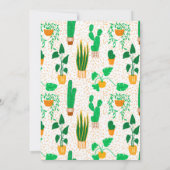 ポッテッドハウスプラント引っ越し祝いパーティーパーティー 招待状 (裏面)