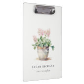 ポッテッドフローラハウスプラントウォーターカラーボタニカル クリップボード (右)