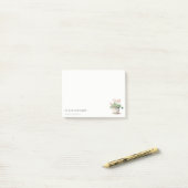 ポッテッドフローラハウスプラントウォーターカラーボタニカル ポストイット (デスク上)