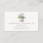 ポッテッドフローラハウスプラントウォーターカラーボタニカル 名刺 (裏面)