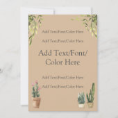 ポッテッドプランツボホ結婚式招待状 招待状 (正面)