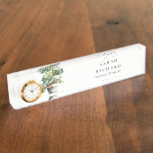 ポッテッドリービーハウス植物水彩植物学 デスクネームプレート (側面)