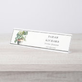 ポッテッドリービーハウス植物水彩植物学 デスクネームプレート (正面)