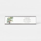 ポッテッドリービーハウス植物水彩植物学 デスクネームプレート (正面)