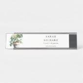 ポッテッドリービーハウス植物水彩植物学 デスクネームプレート (正面)