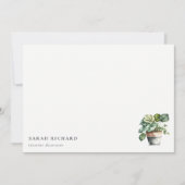 ポッテッドリービーハウス植物水彩植物学 ノートカード (正面)