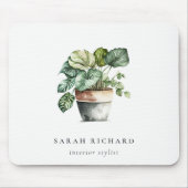 ポッテッドリービーハウス植物水彩植物学 マウスパッド (正面)