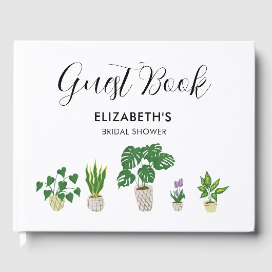 ポッテドプランツ ブライダルシャワー グリーンカスタム ゲストブック (正面)