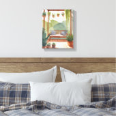 ポッテドポーチ | 水彩植物学絵を描院 キャンバスプリント (インサイチュ (寝室))