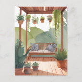 ポッテドポーチ | 水彩植物学絵を描院 ポストカード (正面)