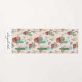 ポッテパーソナライズされたッドサボテンと赤面の多肉植物 ヨガマット (正面(横))