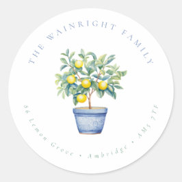 ポッテ素朴ッドレモンツリーファミリー差出人住所 ラウンドシール